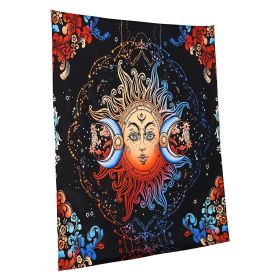 VEVOR Sun and Moon Tapestry, Psychedelic Mystic Floral Aesthetic Wall Tapestry, Vintage Wall Blanket for Home Decoration, Suitable for Bedroom