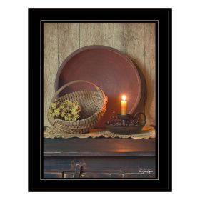 "The Red Basket" by Susie Boyer, Ready to Hang Framed Print, Black Frame