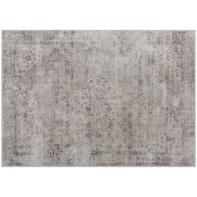 Machine Washable Area Rug 8x10, Non-Slip Traditional Floor Carpet for Living Room, Bedroom, Light Mixed-Brown